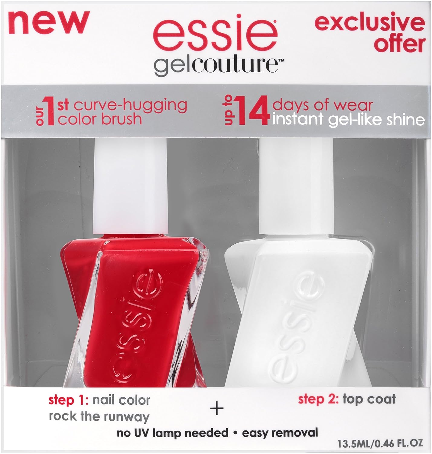 essie Gel Couture Longwear Nail Polish + Top Coat Kit, Rock The Runway, 0.46 fl. oz. - Image 2