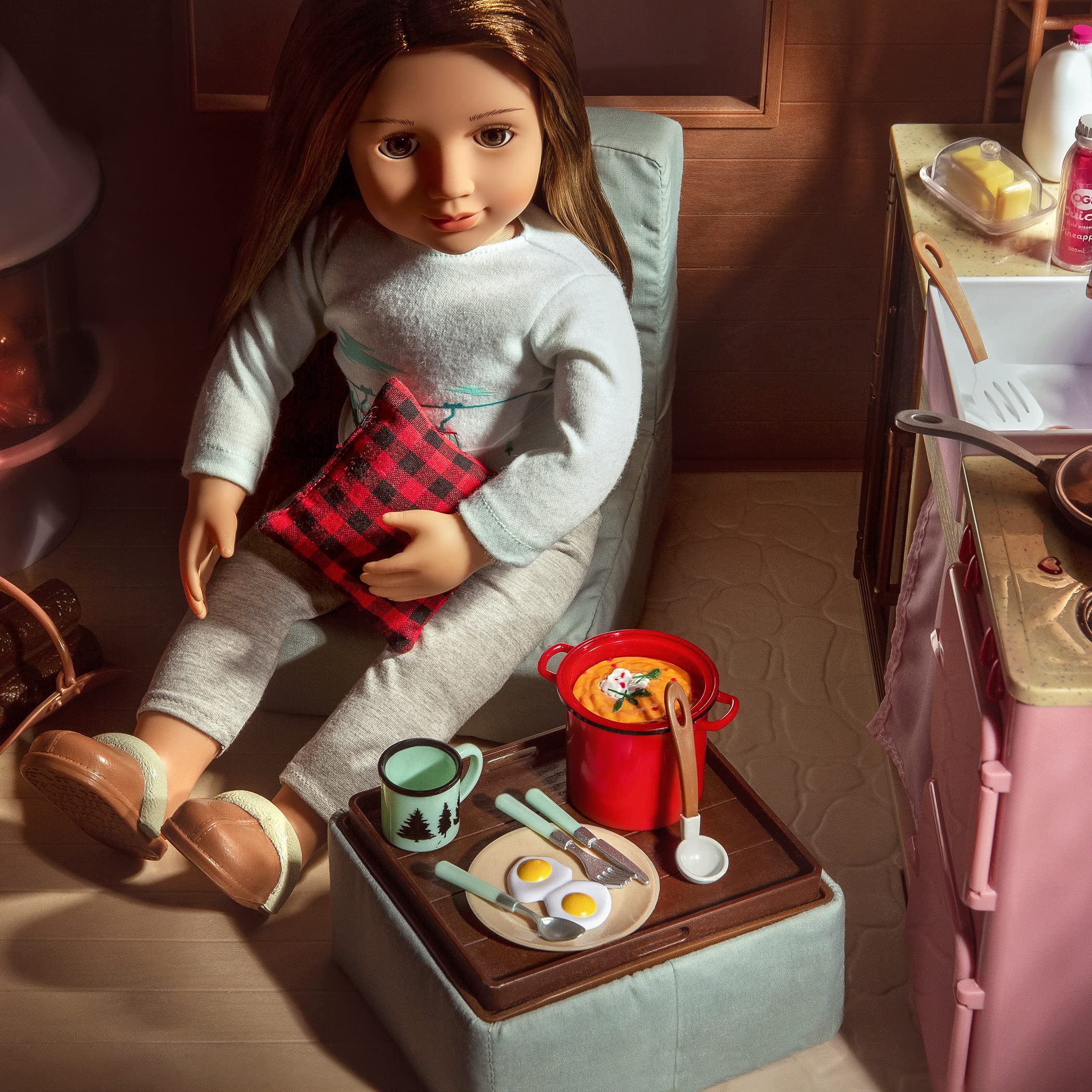 Our Generation - Cozy Cabin 46 cm Doll House - Winter Doll Accessories for Kids Ages 3 and Up, BD37961Z