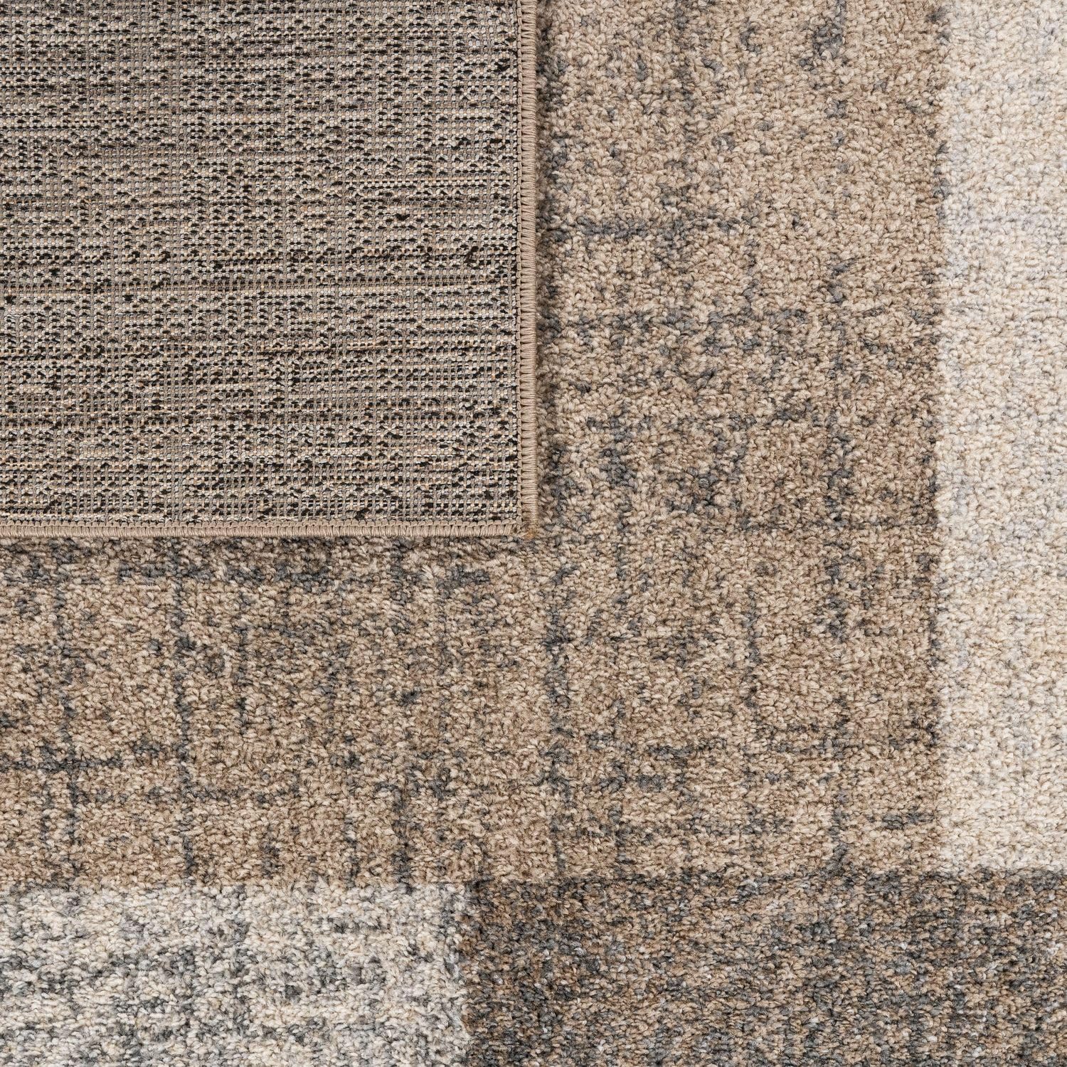TT Home Wohnzimmer Teppich Kurzflor Flur Schlafzimmer Jugendzimmer Meliert Esszimmer Modern Geometrische Muster, Farbe: Braun, Größe:160x230 cm