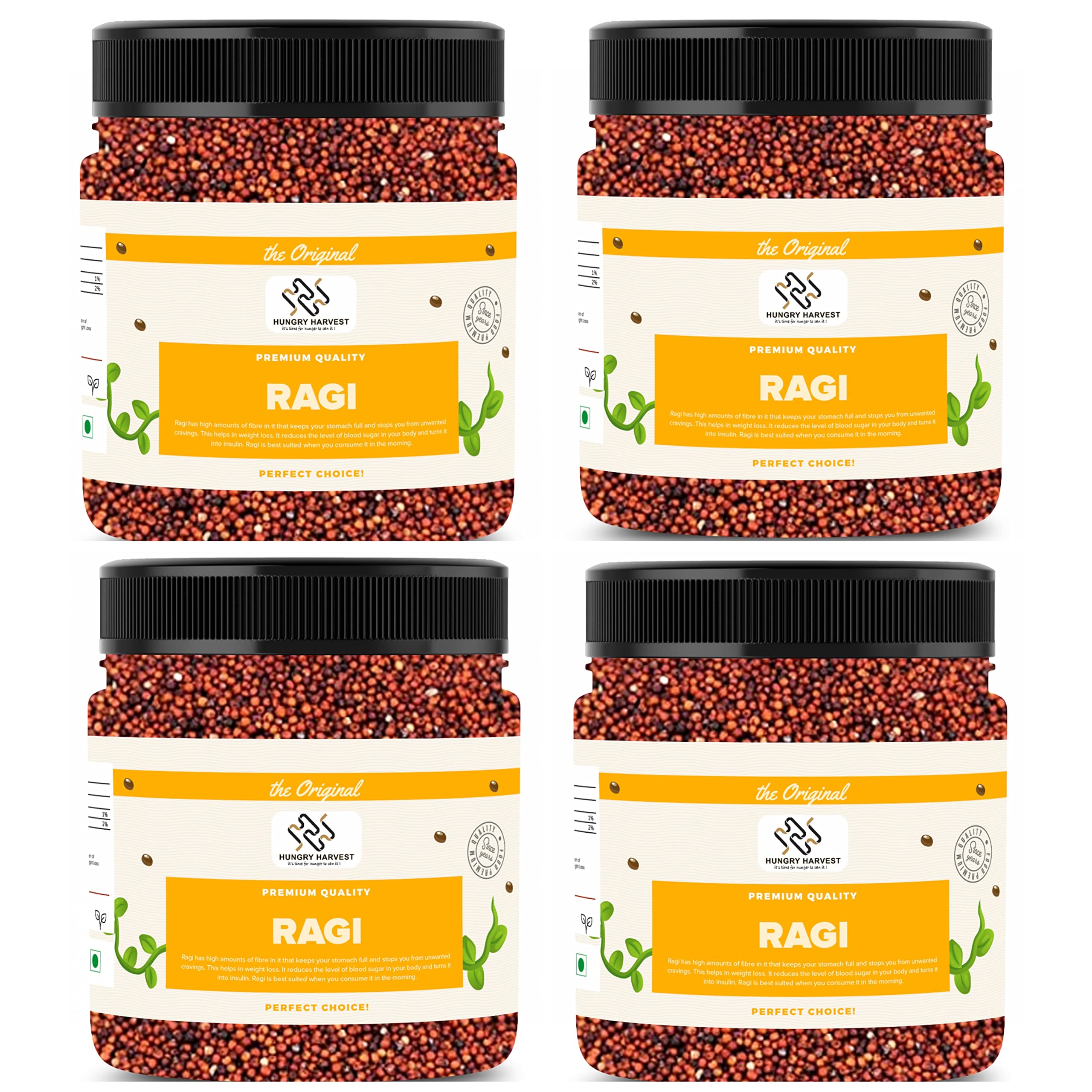 Hungry Harvest Whole Ragi Raagi Finger Millet | Nachani Multi Grain ragi Organic Ragi Whole| Jar Pack|Chemical Free & Pesticides Free | Naturally Gluten-free| (1200 Grams (Pack of 4 of 300 Grams)) (B09XBK6LRY) Amazon Price History, Amazon Price Tracker