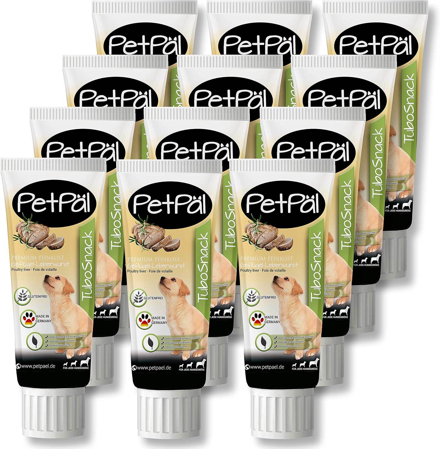 PetPäl Poultry Paste for Dogs “TuboSnack“ - 12x 75g, 75 g (Pack of 12)