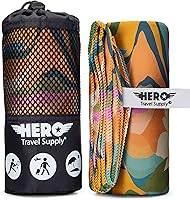 Vista 18 de Toalla de Microfibra Hero, Camping, Playa, Gimnasio - 24 X 48 pulgadas (Incluye Toallita de Regalo)