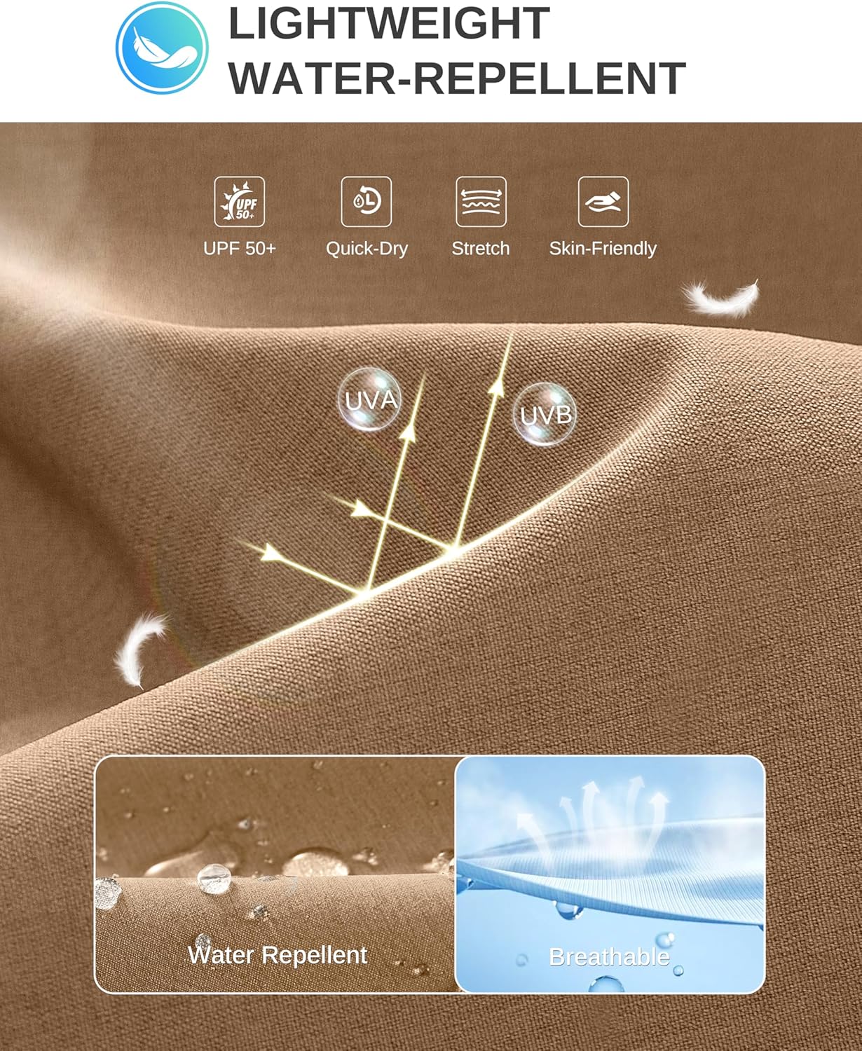 G Gradual Men's Golf Shorts 12" Long with 4 Pockets Lightweight Casual Knee Length Short Quick Dry Hiking Work Travel Shorts - Image 5