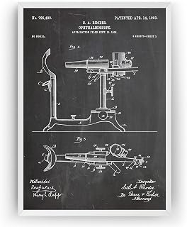 Magic Posters Ophthalmoscope 1903 Patent Print - Optician Poster Eye Medical Giclee Art Wall Decor Vintage Blueprint Gift - Frame Not Included