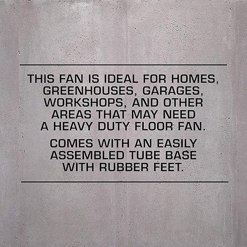 Miniatura 3 de Hurricane HGC736476 - Ventilador de piso de 20 pulgadas serie Pro alta velocidad inclinación ajustable de alta resistencia para uso industrial