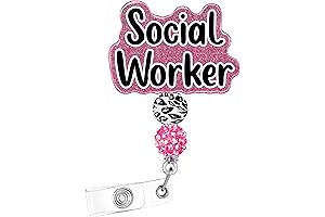Retractable Social Work Badge Reel Holder for Nurses