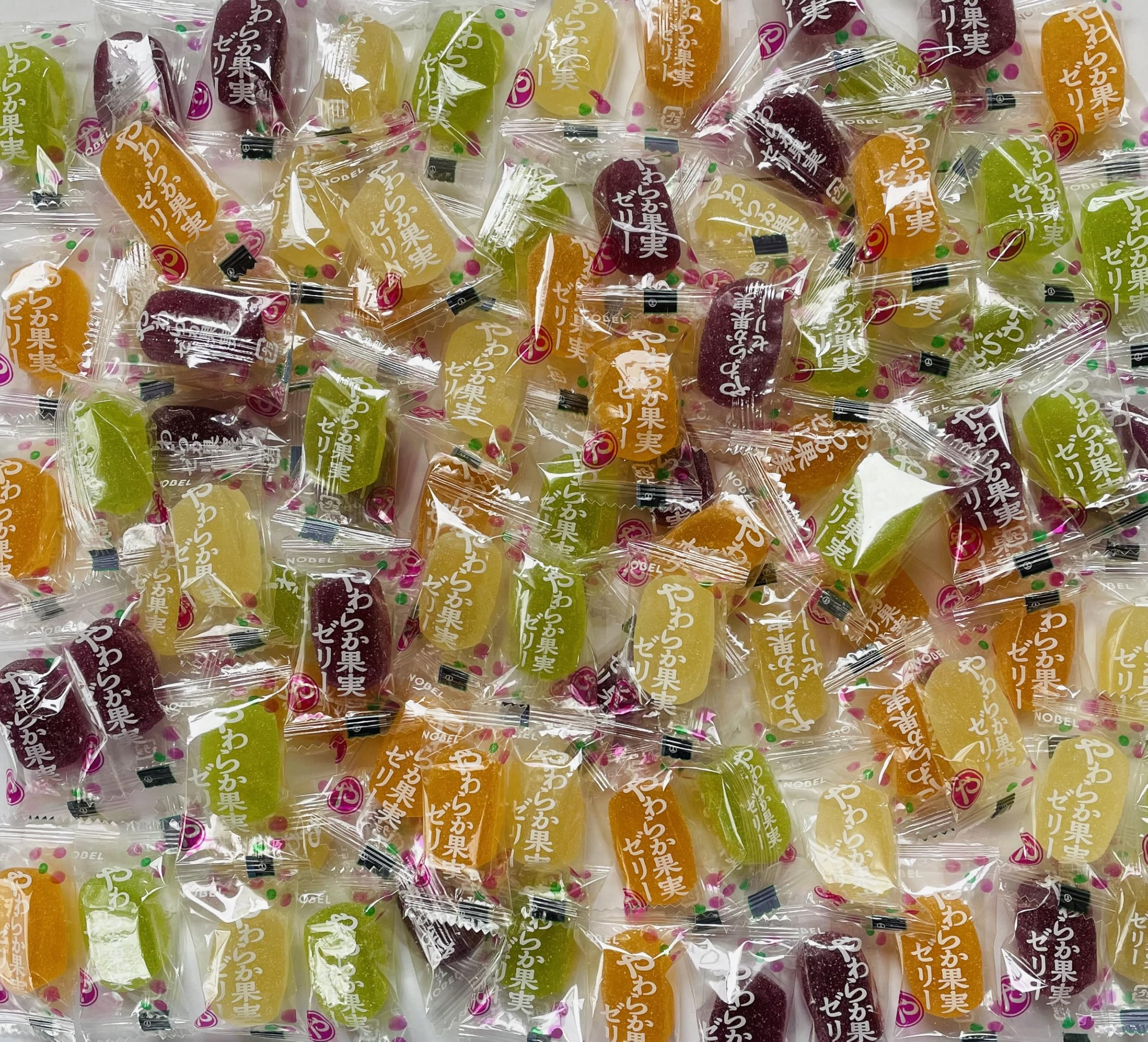 Amazon.co.jp: 【業務用 大容量1kg】ノーベル製菓 やわら果実ゼリー 4