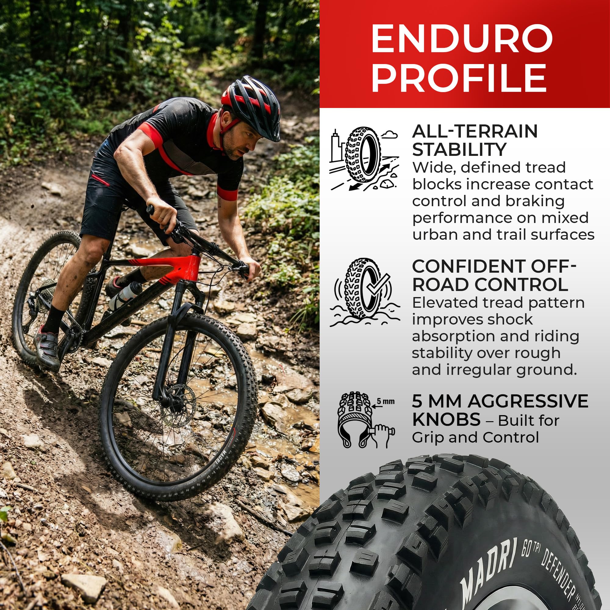 Fincci MTB Reifen 29 Zoll – 2er Set Faltreifen 29 x 2.25 Zoll mit 1 mm Pannenschutz & 2X 29 Schlauch Presta/Schrader für E Bike, Mountainbike & Downhill Schlamm, Offroad & Cross-Country, 30 TPI
