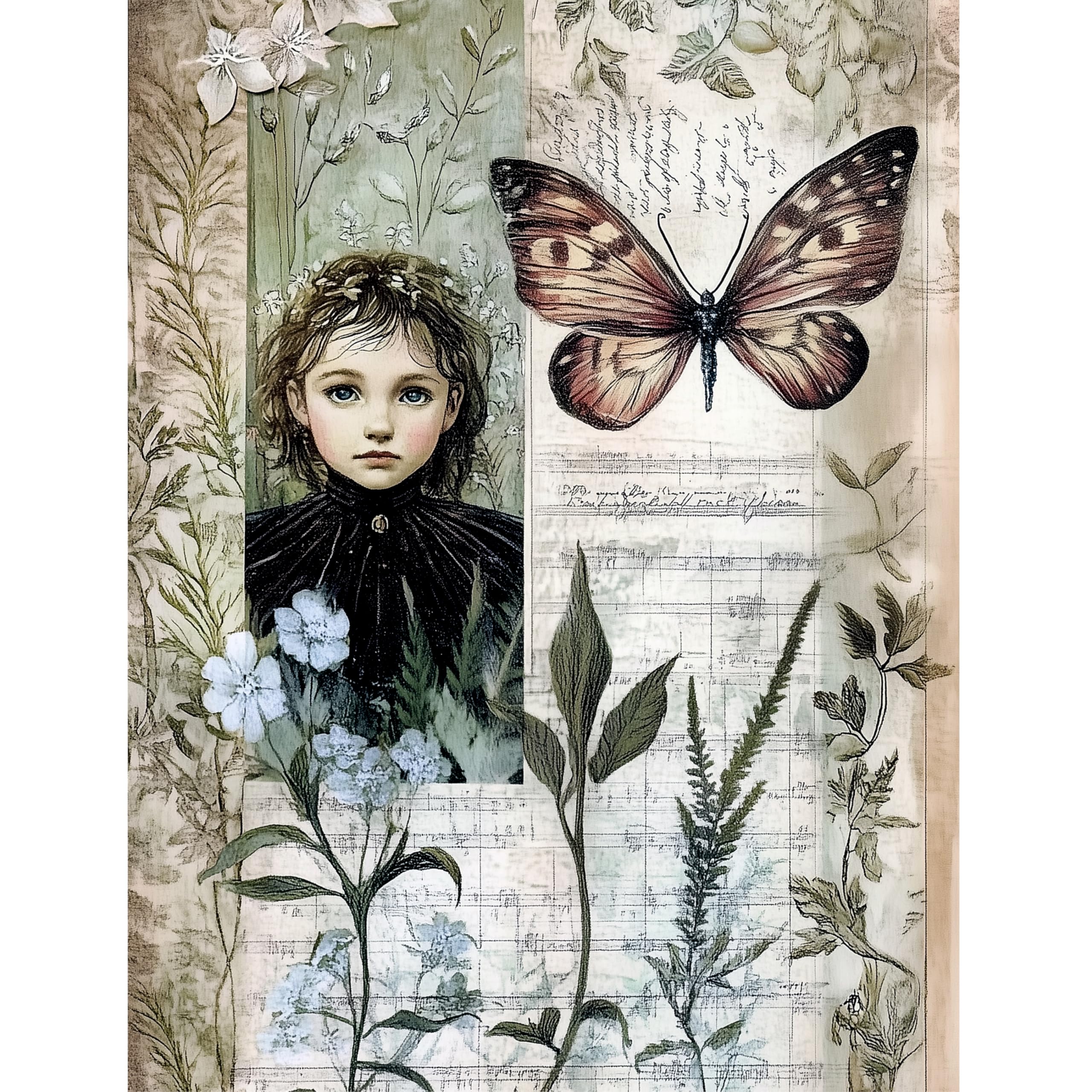 Mystical Butterflies Reispapier, 21 x 27 cm, Decoupage-Papier-Design für Möbel, gemischte Medien, Karten & Handwerk, Decoupage von CRAFT KREATIVELY
