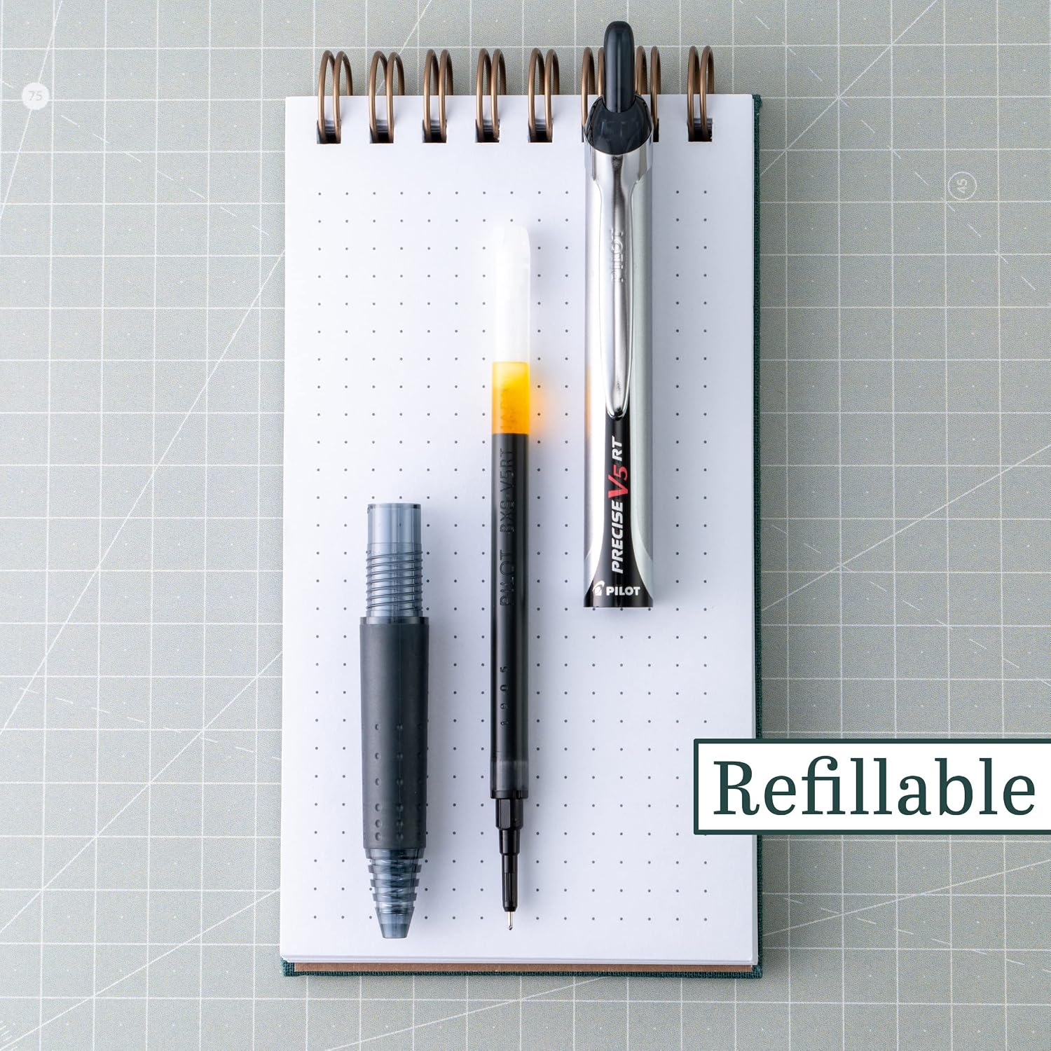 PILOT Pen Precise V5 RT リキッドローラーボールインクリフィル 格納式ペン用 極細ペン先 0.5mm ブラック