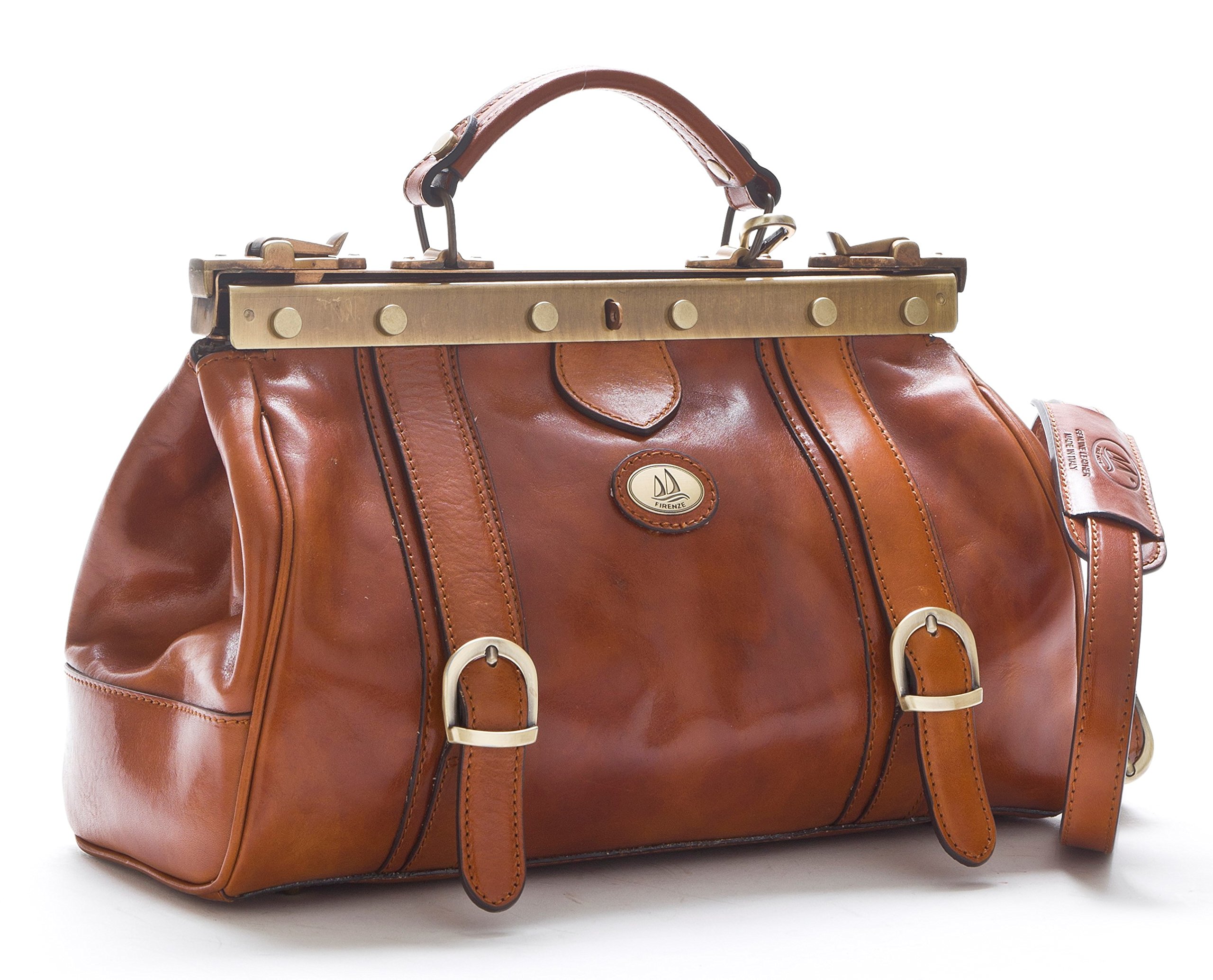 Sac Médecin en Cuir Véritable - D&D1008 - Marron - Made in Italy