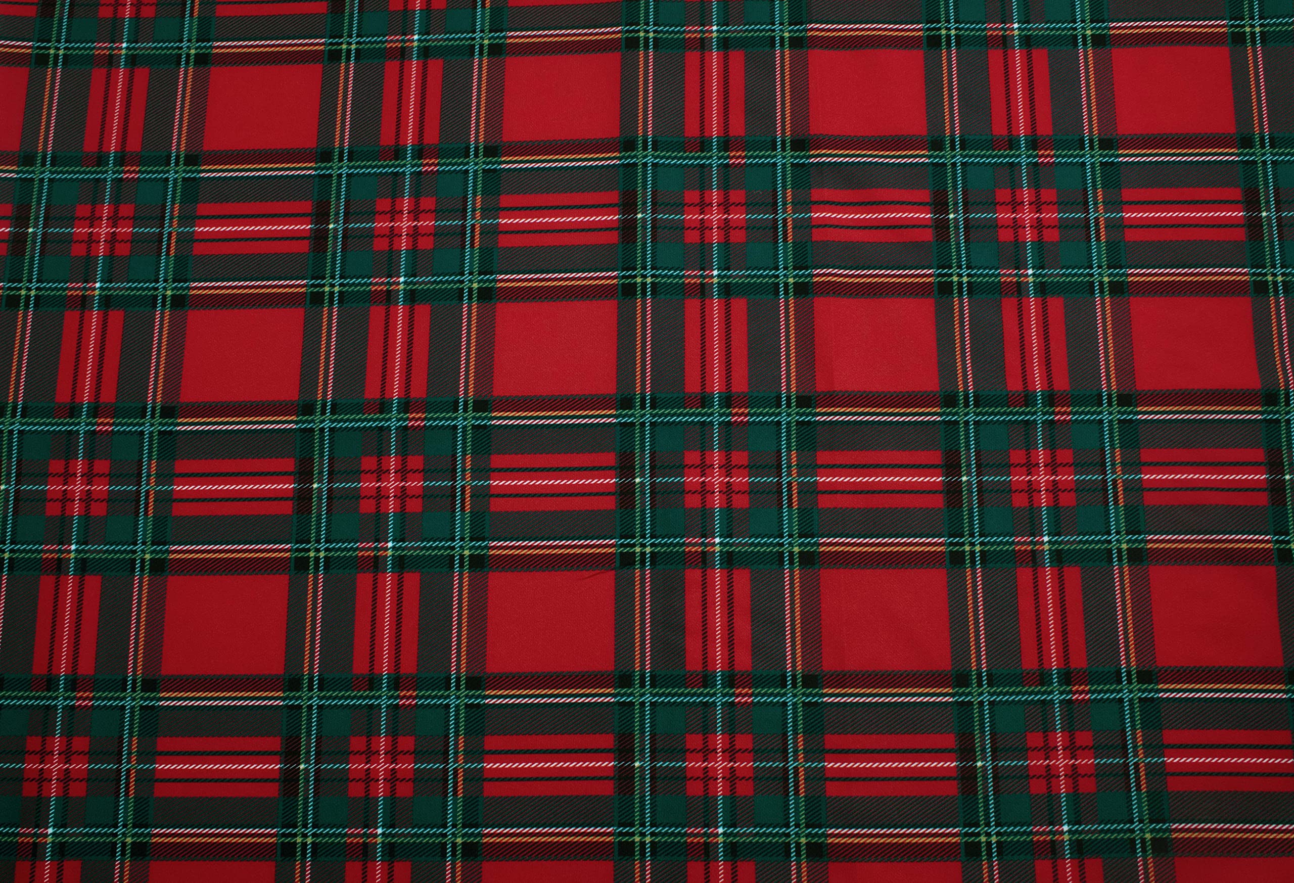Marchiano printed in Scottish fabric, tartan, 50 x 150 cm (red green