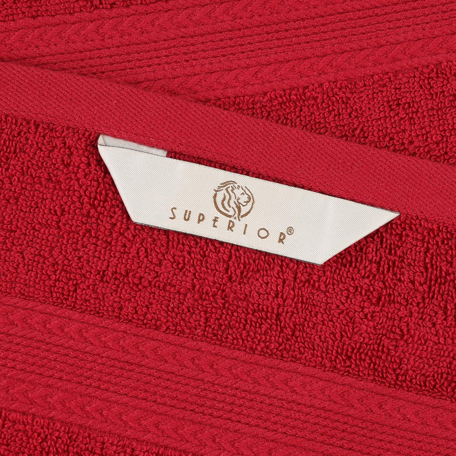 Superior Eco-Friendly Cotton 8-Piece Towel Set, Bathroom, Shower, Quick Dry Home Essentials, Lightweight, Sustainable Towels, 2 Bath, 2 Hand, 4 Face Towels, Washcloth, Highly Absorbent, Cranberry - Image 5