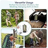 Vista 6 de HappyPo Ducha de camping - Bomba de ducha solar portátil para acampar