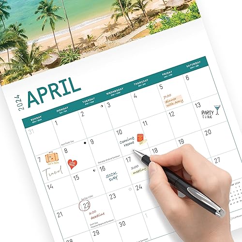 Miniatura 5 de Bright Day - Calendario mensual de pared 2024 Filipinas, 12 x 12 pulgadas, playas de Manila, Boracay