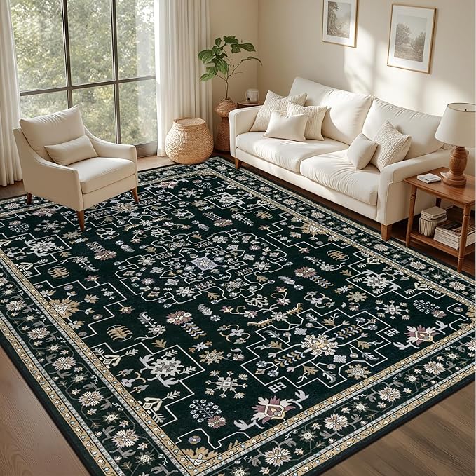 Amazon.com: ExpediX 5x7 Area Rugs Living Room: Washable Vintage Rug for ...