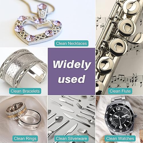 Miniatura 6 de CATIFLIN 3 paños de limpieza de joyas multicapa, paño de pulido grande, paño de limpieza de joyas 100% algodón para joyas de oro, plata y platino