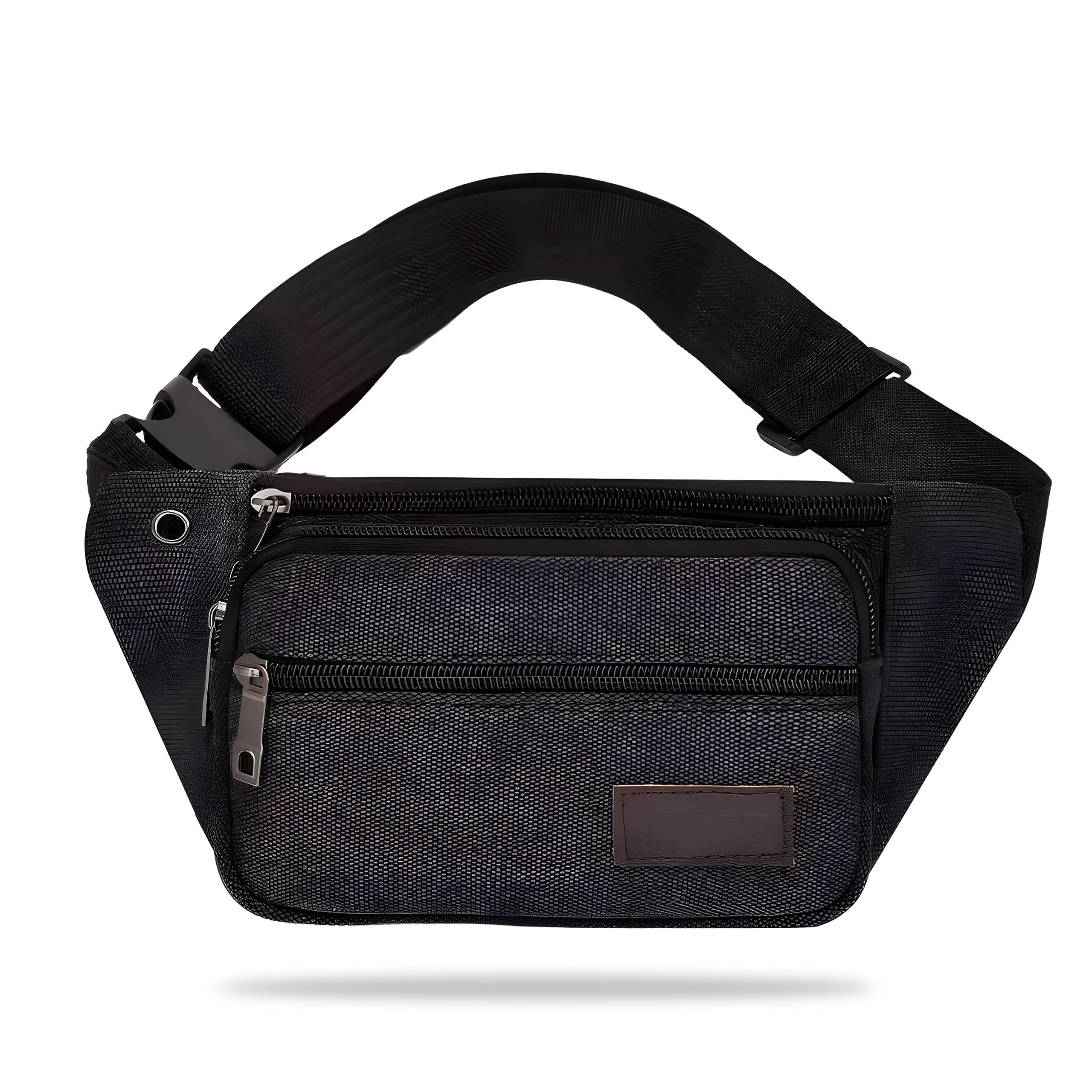 Kraptick Premium Unisex Waist Bag for Men and Women - Stylish Hip Bag, Fanny Pack, Travel Money Belt (Canvas Black)