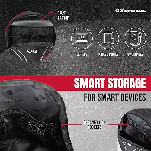 Miniatura 31 de OG Original GetAway - Mochila de motocicleta impermeable, hombre, carcasa dura, gran capacidad, expansible 35L-45L, bolsa para casco de motocicleta
