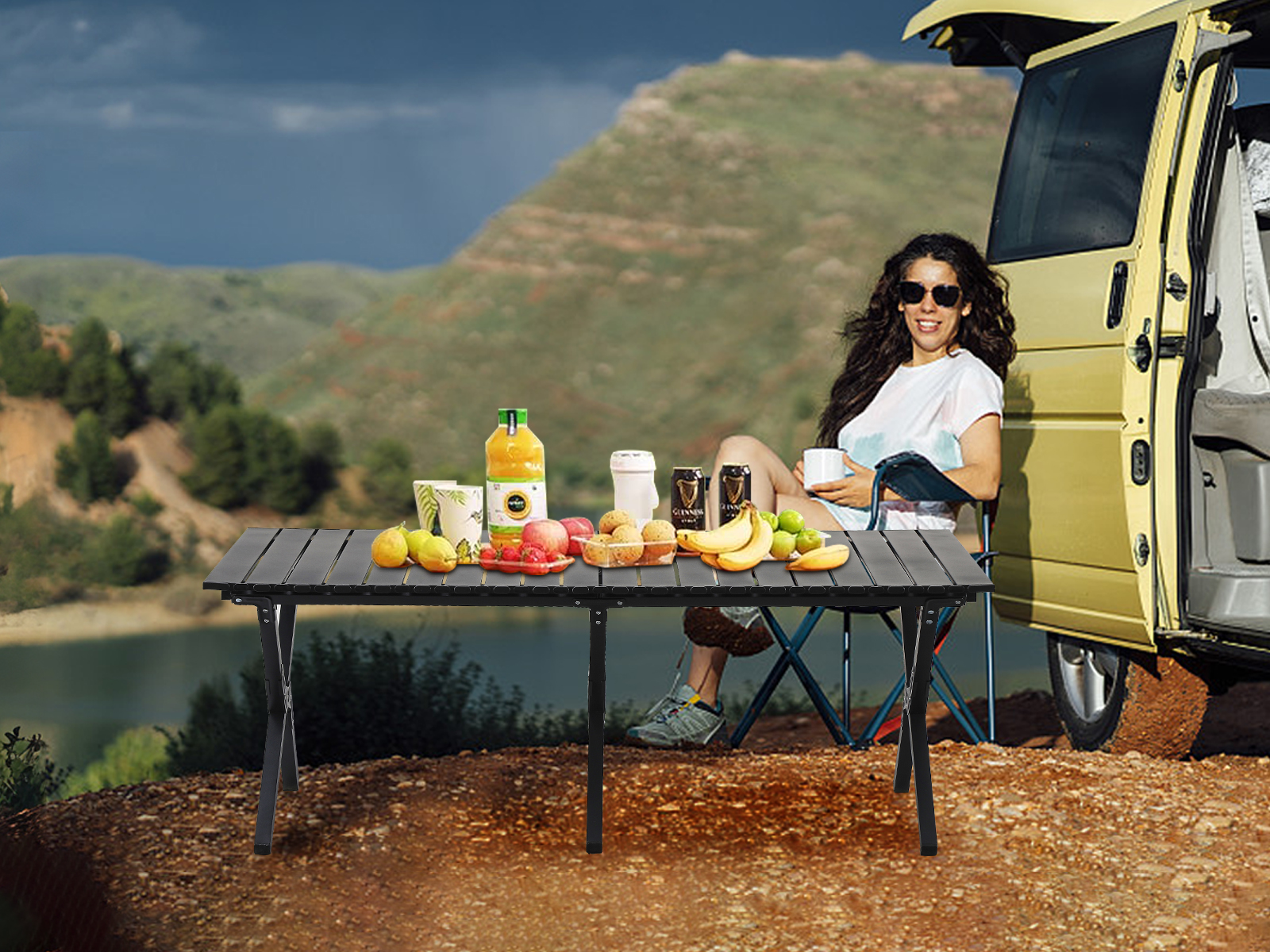 Amazon.com: BOOSDEN Aluminum Folding Camping Table, Portable