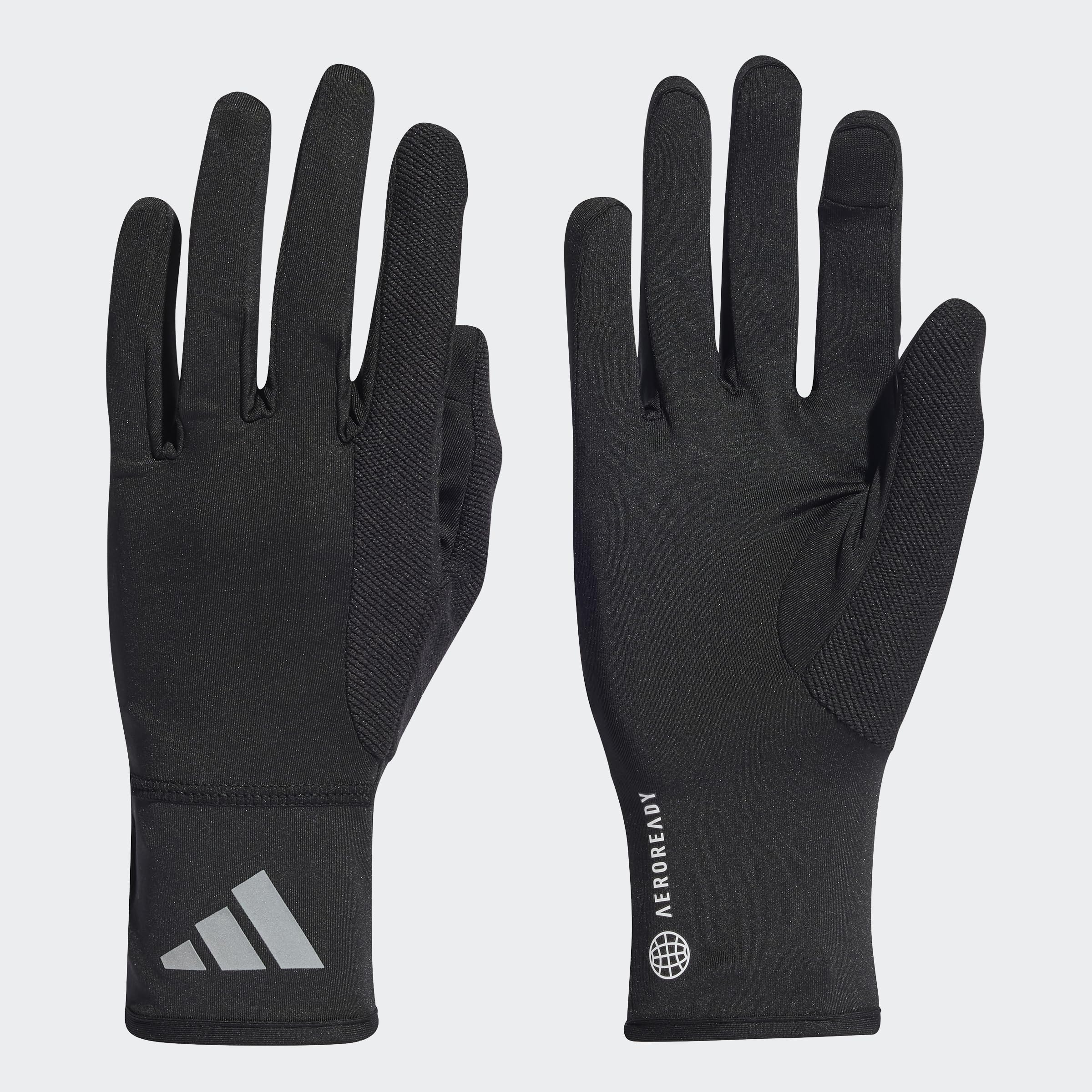 adidas Mixte AEROREADY Gloves, Black/Reflective Silver