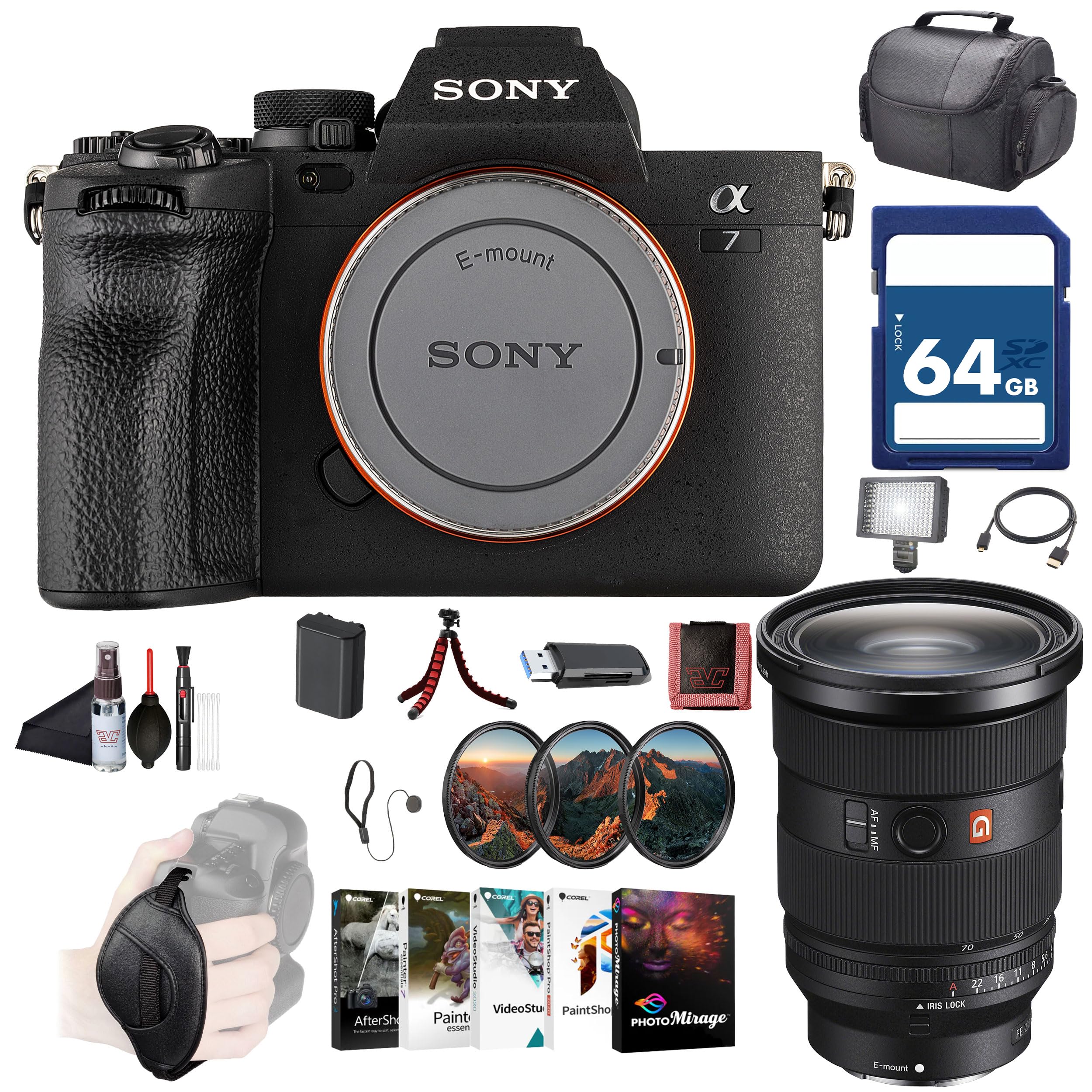 Amazon.com : Sony a7 IV Mirrorless Camera ILCE-7M4/B, Sony FE 24 
