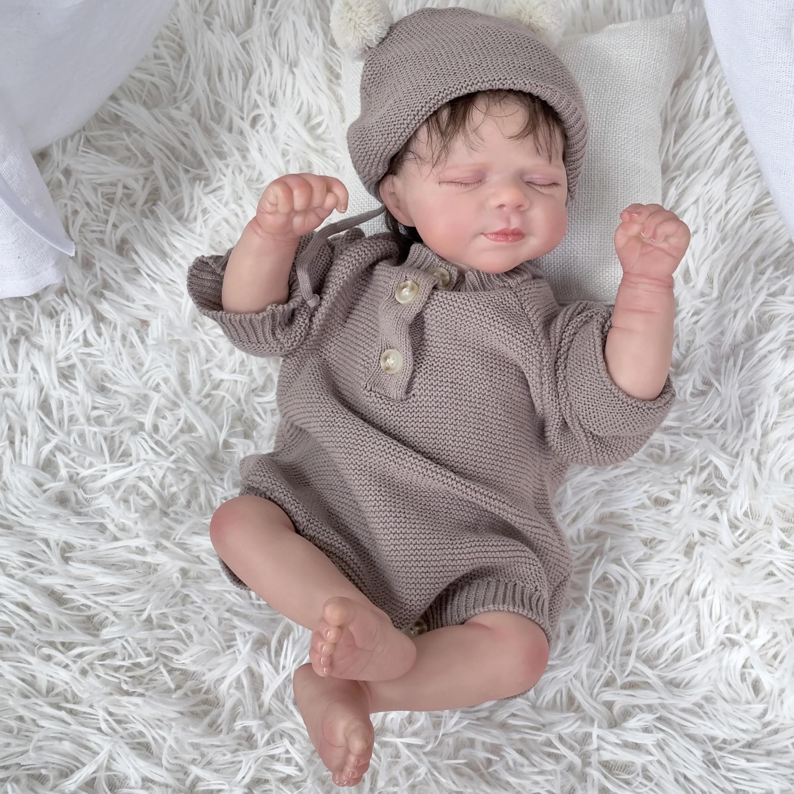 Real Life Reborn Baby Dolls Boy 45 cm silikonowe całe ciało realistyczne lalki dla niemowląt, anatomicznie poprawne, lalka dla niemowląt, miękka winylowa realistyczna lalka noworodka z