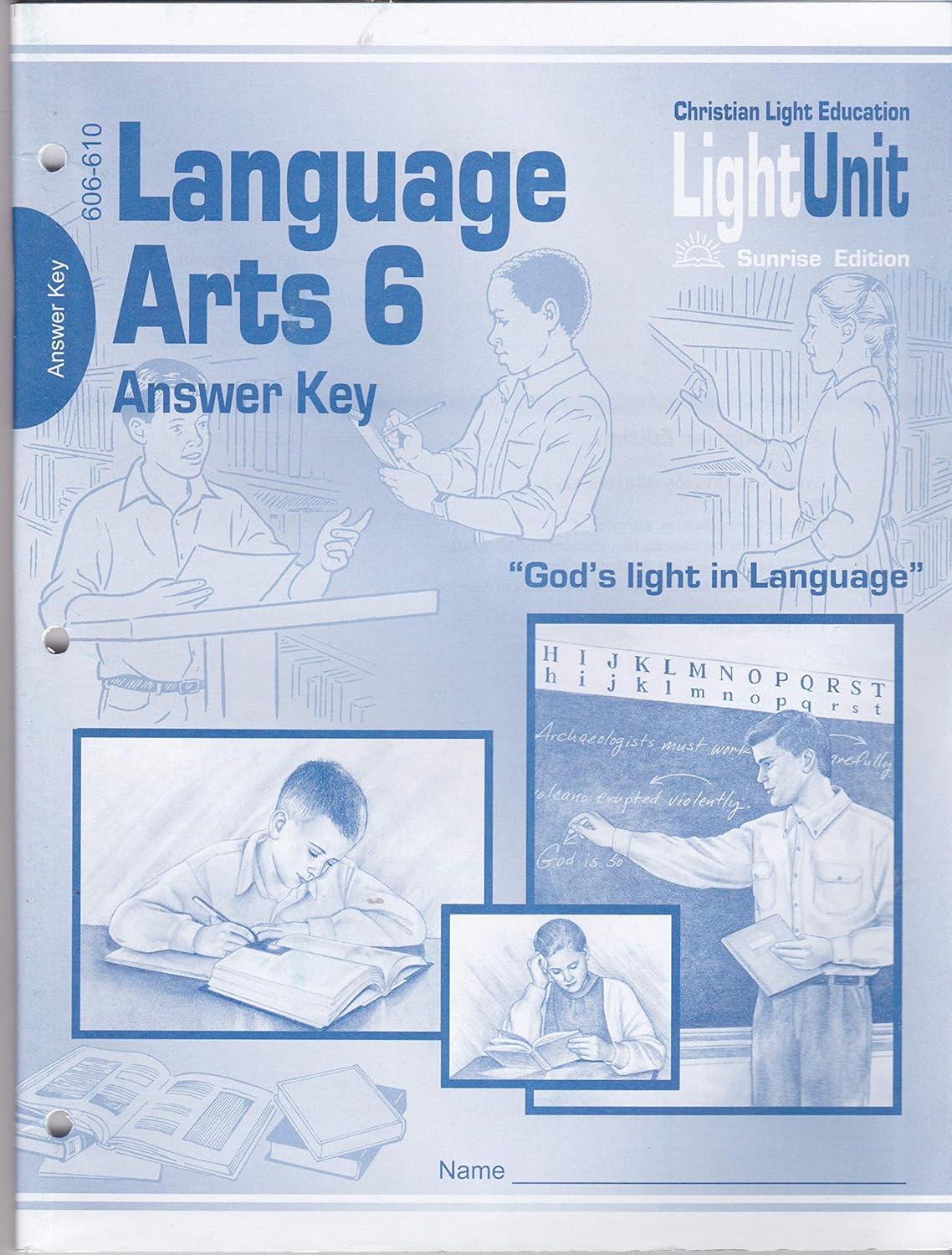 Light Unit Language Arts Answer Key, 601602 Christian Light