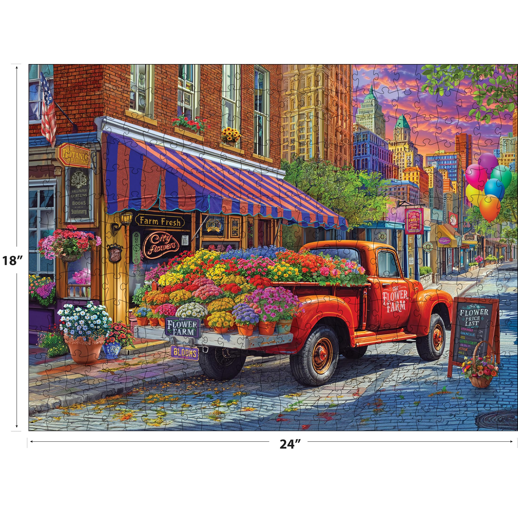 Amazon.com: RoseArt - Kodak Premium - City Flowers - 350 Piece