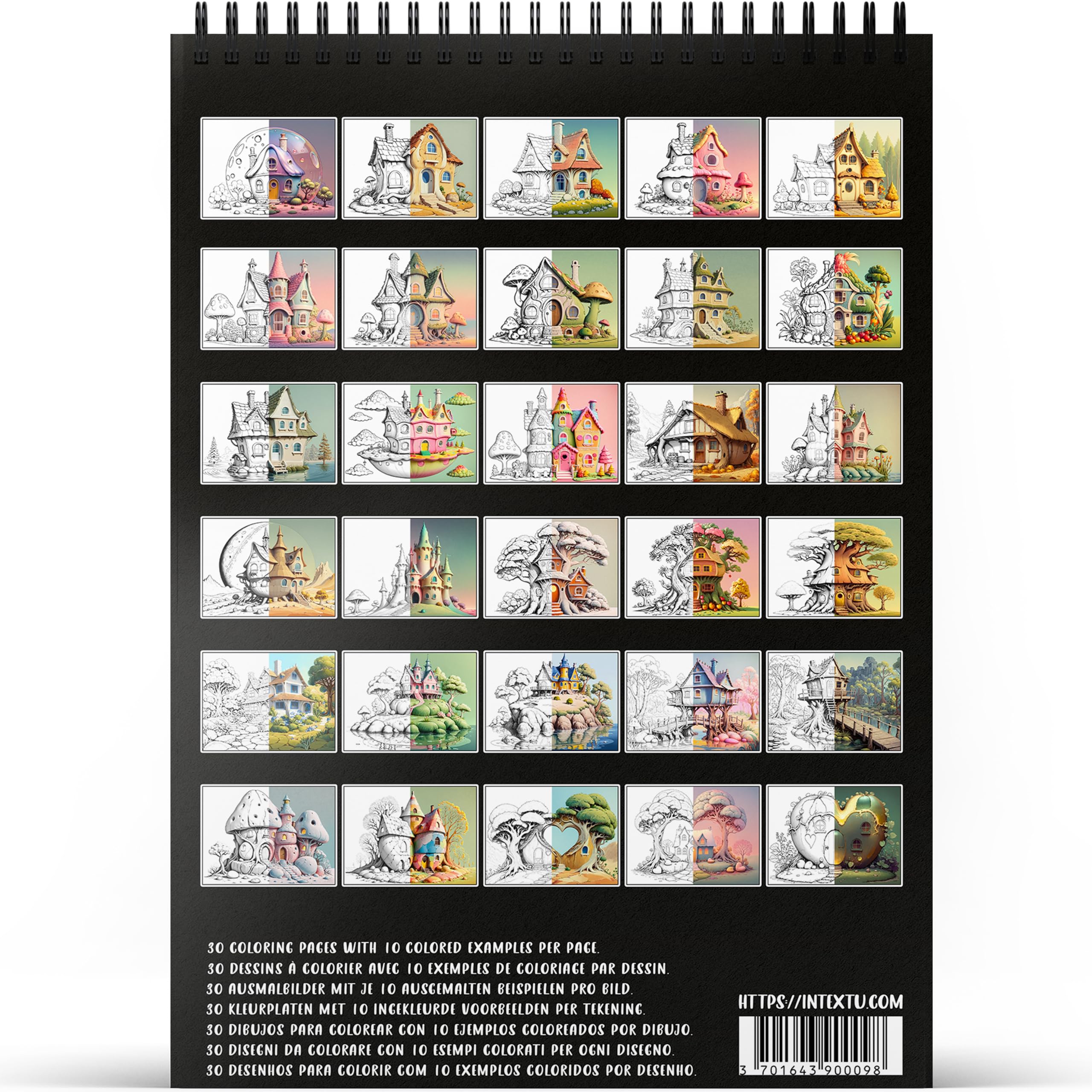 Finoly Mandala's Kleurboek voor volwassenen in A4, kleurboek voor volwassenen met dik premium papier, mandala's notitieboek voor volwassenen met spiraalbinding (nacht
