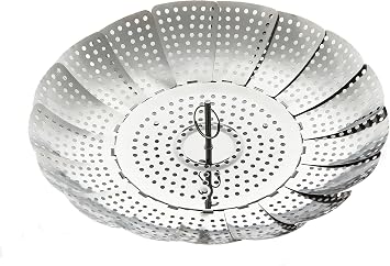 ExcelSteel Foldable Vegetable Steamer, Stainless Steel