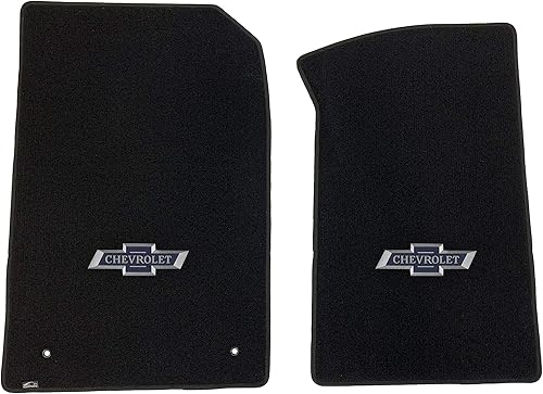 Miniatura 5 de Lloyd Mats Tapetes alfombrados a medida, revestimientos de lujo de primera calidad para Chevy CK Pickup 1988-2000 (negro, 2 unidades, lazo rojo)