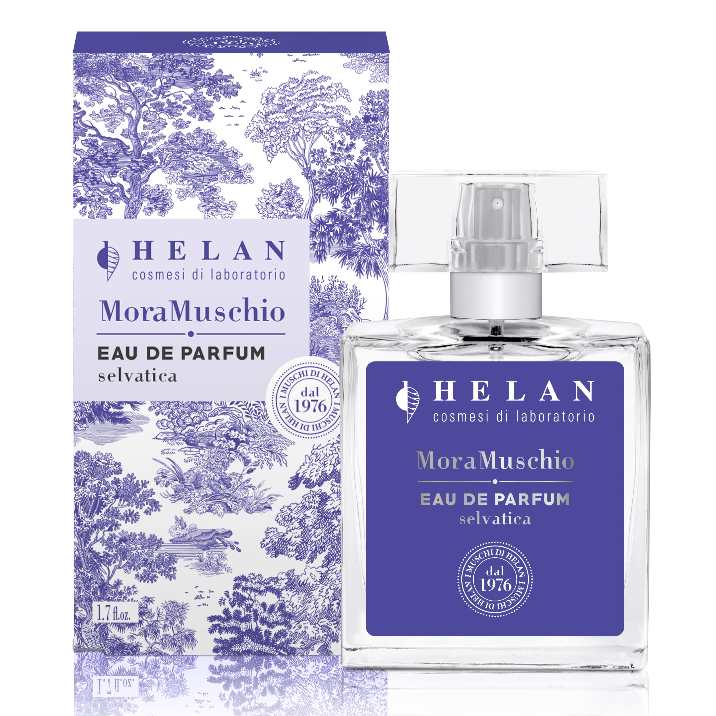 Helan Mora Moss - perfumy damskie dzikie perfumy, owocowe, kwiatowe i piżmowe z jeżyną, maliną, jagodą, dziką różą i drzewem sandałowym - 50 ml, wyprodukowano we Włoszech