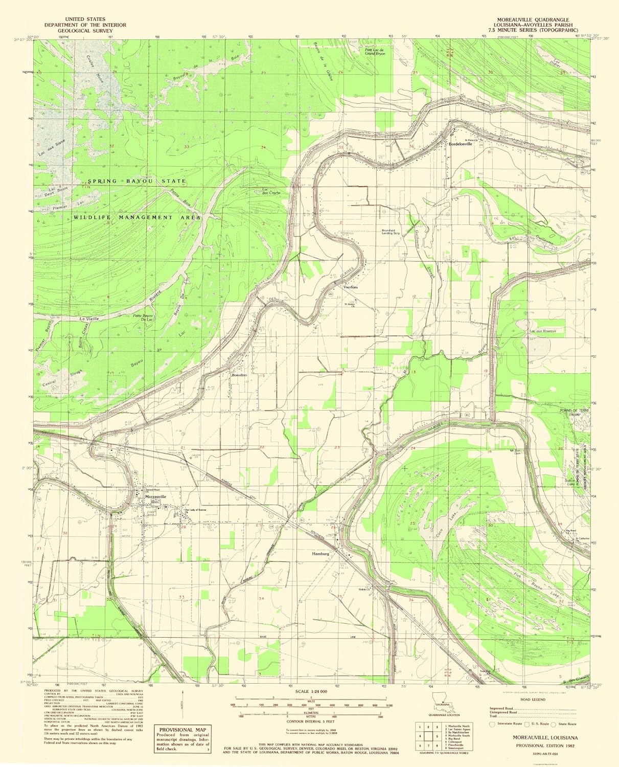 Maps Of The Past Topographical Maps Moreauville Louisiana Quad US