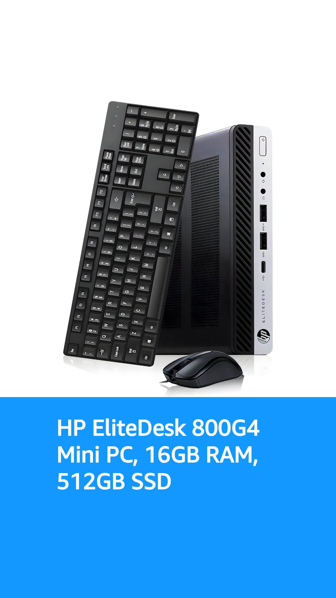 HP EliteDesk 800 G4 Mini Business Desktop PC, Intel Core i5-8500