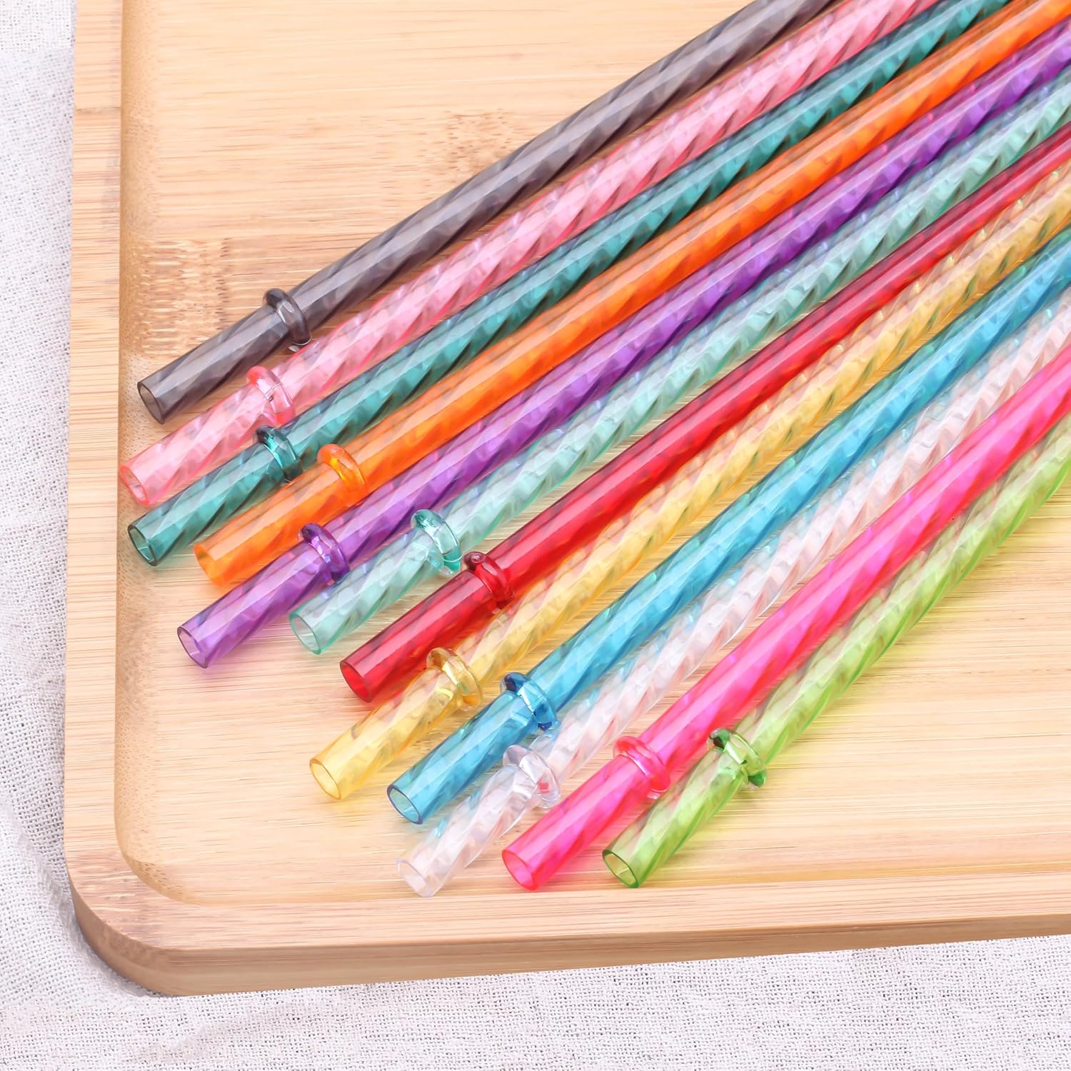 Dakoufish 12 Inch Reusable Swirl Straws for Stanley 30/40 oz Tumblers,12Pcs
