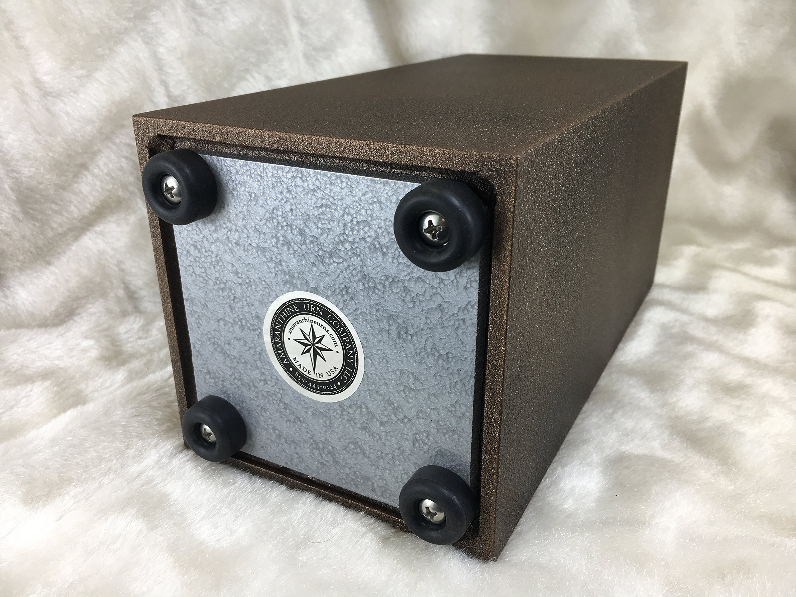 Personalized Engraved Heart and Paw Pet Urn for Cat or Dog Ashes -Made in America-Handcrafted in The USA by Amaranthine Urns- Burton DL- Small pet Urn-up to 90 lbs Living Weight (Cast Bronze)