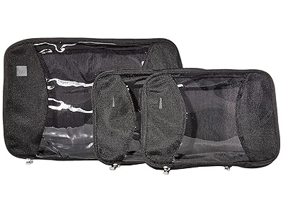 Baggallini 2 Medium / 1 Large Compression Cubes Handbags Black, Polyester