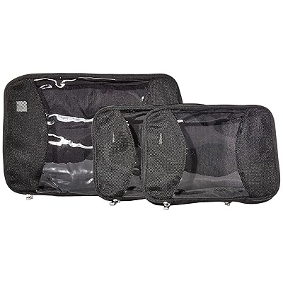 Baggallini 2 Medium / 1 Large Compression Cubes Handbags Black, Polyester