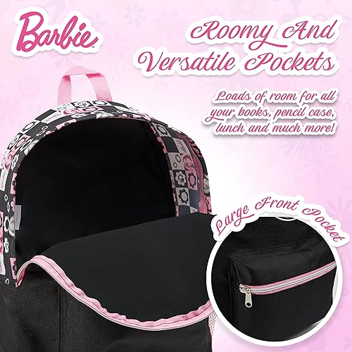 Miniatura 3 de Barbie Mochila para niños, mochilas para niños, mochila escolar para niñas adolescentes, regalos, NegroRosa, Moderno