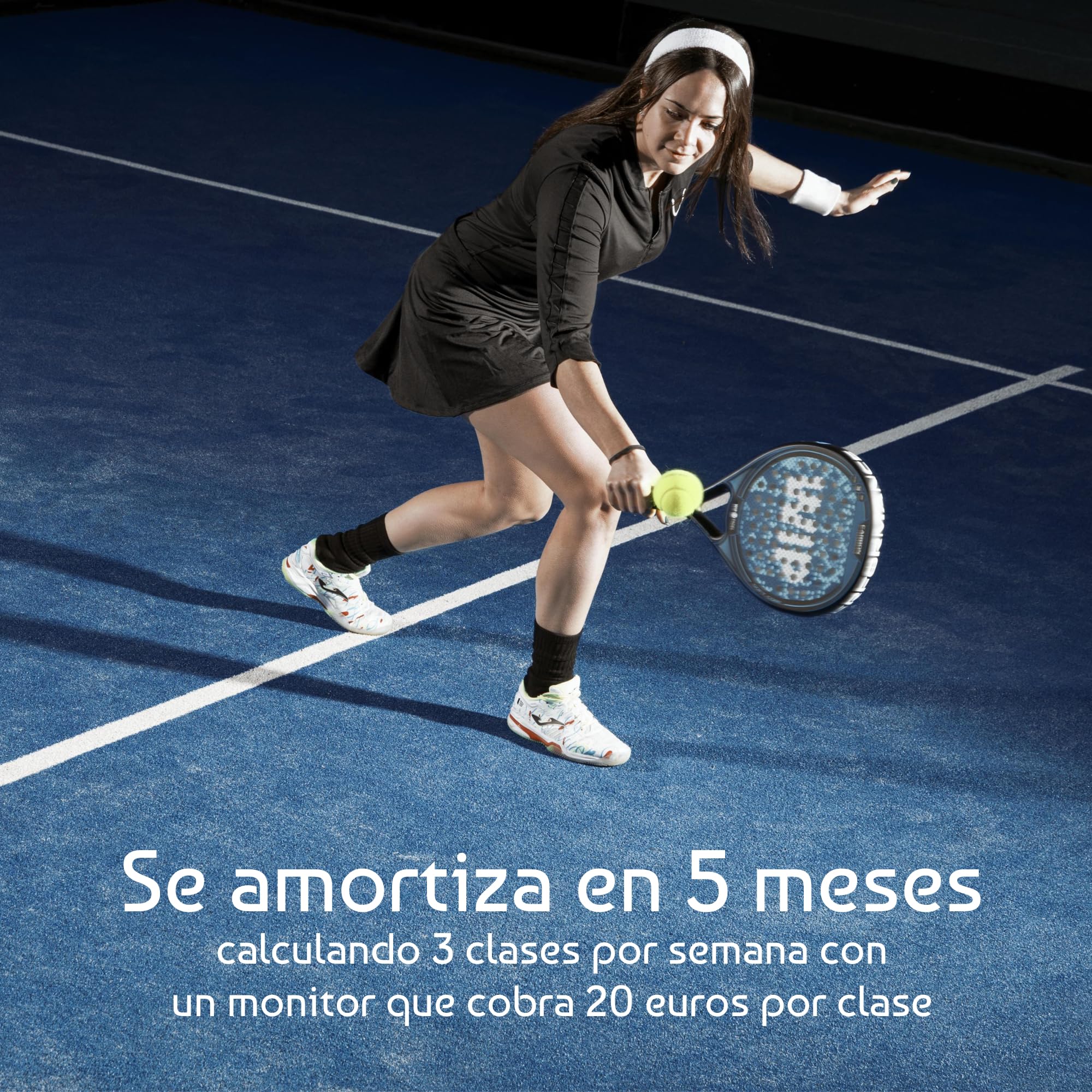 Máquina Lanza Pelotas Pádel Tenis Portátil, Batería 8 Horas, Control App y Remoto, 1500 Golpes
