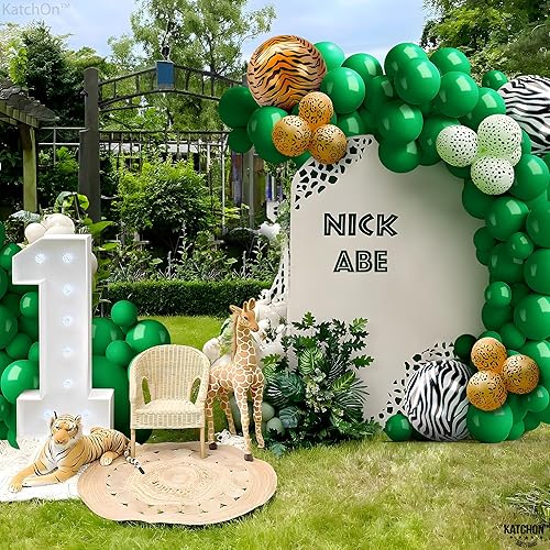 Miniatura 4 de KatchOn, Juego de globos de látex verdes, grandes de 12 pulgadas, paquete de 110, kit de guirnalda de globos verdes, globos verdes de látex para