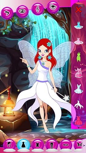 green emerald velvet dress Fairy Dress Up Games