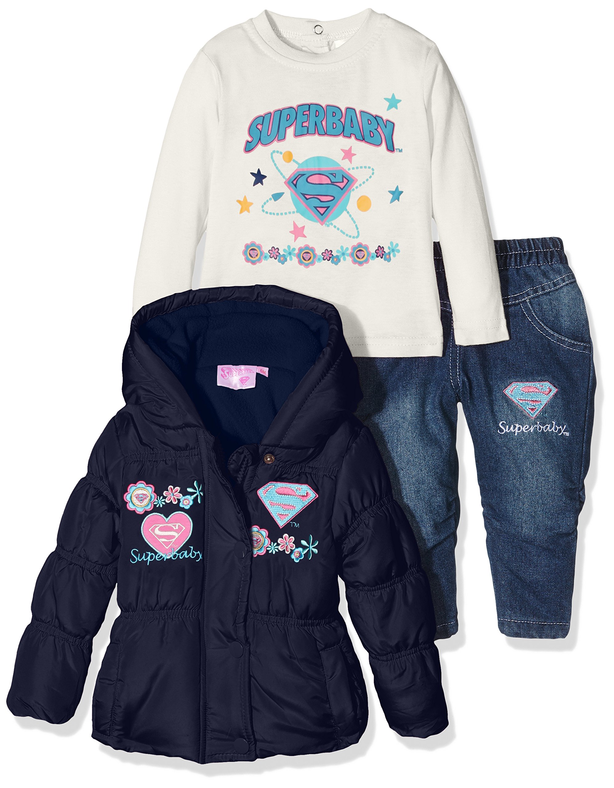 DC ComicsBaby Girls' Superbaby Flower Clothing Set