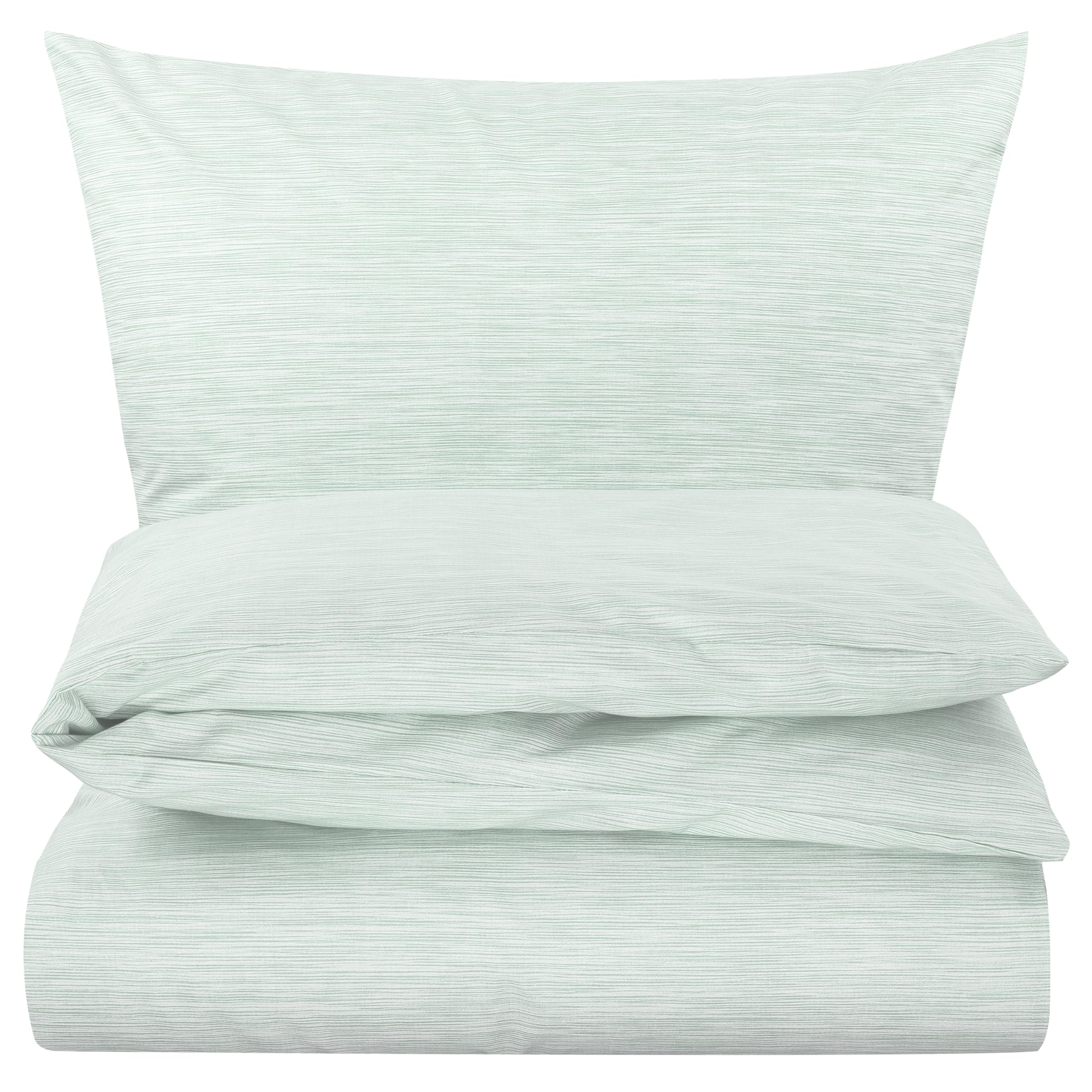 Carpe Sonno Renforce Bettwäsche 155x200 cm Hotelqualität – Grün Baumwolle | Bettbezug aus 100 % gekämmter Baumwolle in feiner Hotelqualität | mit Reißverschluss + Kissenbezug 80x80 | atmungsaktiv