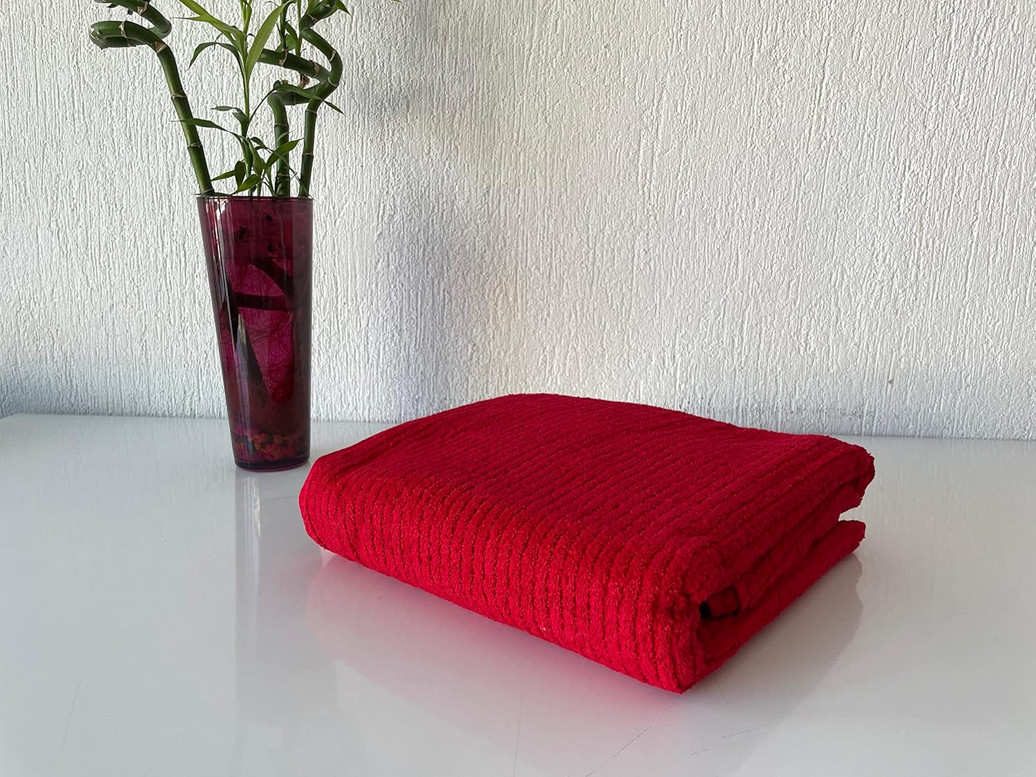 DEKADRON Extra Large Oversized Bath Towels 100% Cotton Turkish Towels for Hotel Pool Spa (Claret Red)