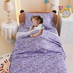 Softan Kids Twin Size Bed Sheets, 3-Piece, Deep Pocket, Purple Background | Microfiber Sheets Set, Girls Sheet and Pillowcase Sets, Breathable & Soft, 15" Deep Pocket and Corner Straps