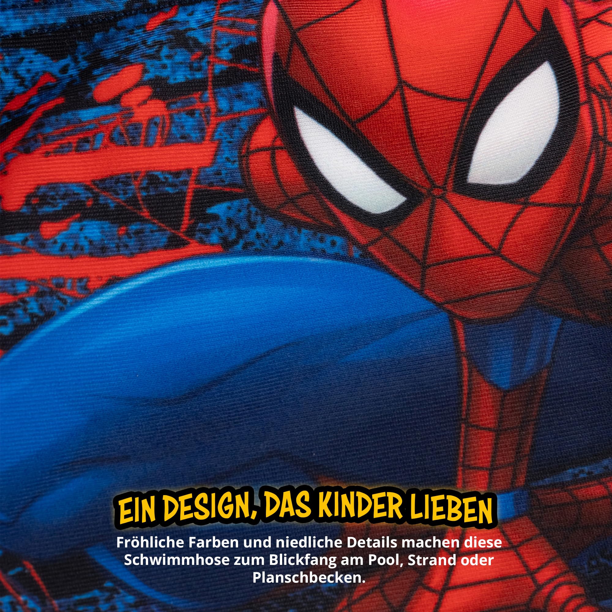 United Labels Marvel Spiderman Badehose für Jungen, Blau Rot, Badeshorts Kinder, Schwimmhose