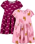 Simple Joys by Carter's Girls' 2-Pack Short-Sleeve and Sleeveless Dress Sets
