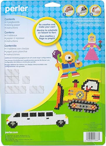 Miniatura 2 de Perler Tablones de clavijas cuadradas grandes para manualidades infantiles 4 piezas